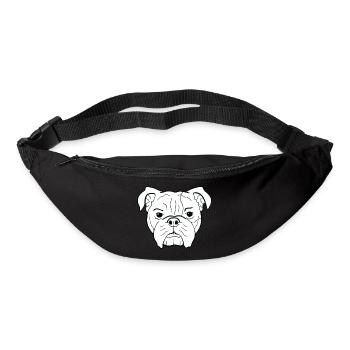 Bulldogge Hund OEB EB Bollerkopf Geschenk - Gürteltasche - Schwarz - Vorne