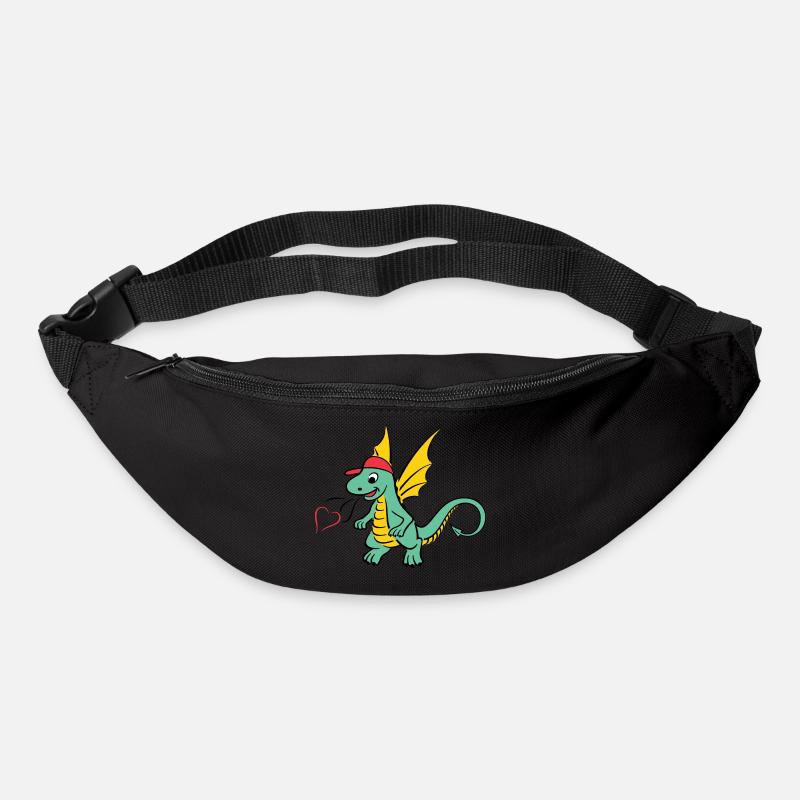 Kleiner Drache - Gürteltasche - Schwarz