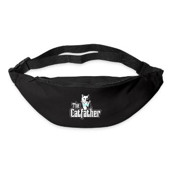 The Catfather Katze - Lustiges Design - Gürteltasche - Schwarz - Vorne