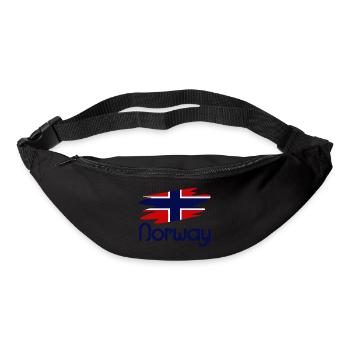 Drapeau Norvège - Design - Sac banane - noir - Devant