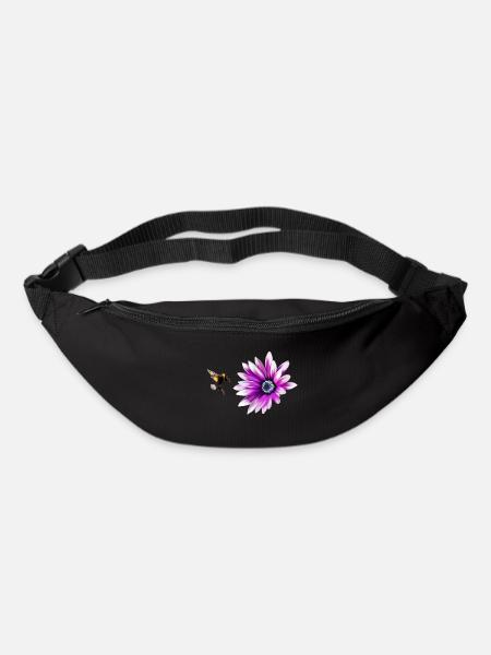 Blume und Hummel - Gürteltasche - Schwarz