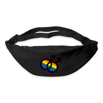 Gay Symbole Gay Gay Cadeau Drapeau Gay - Sac banane - noir - Devant