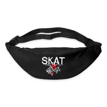 Skat Illustration Spielfarben Herz Pik Spiel - Gürteltasche - Schwarz - Vorne