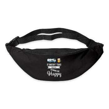 It doesn't take much to make me happy | Funny RV - Bum bag - black - Front