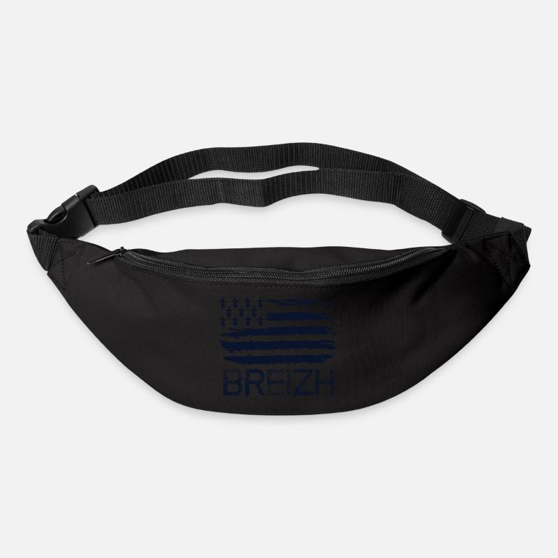 Breizh drapeau - Sac banane - noir