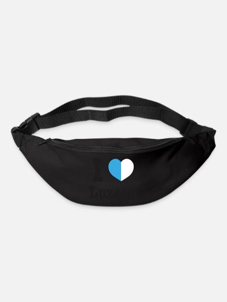 I Love Luzern | Schweiz Wappen Liebe Herz - Gürteltasche - Schwarz