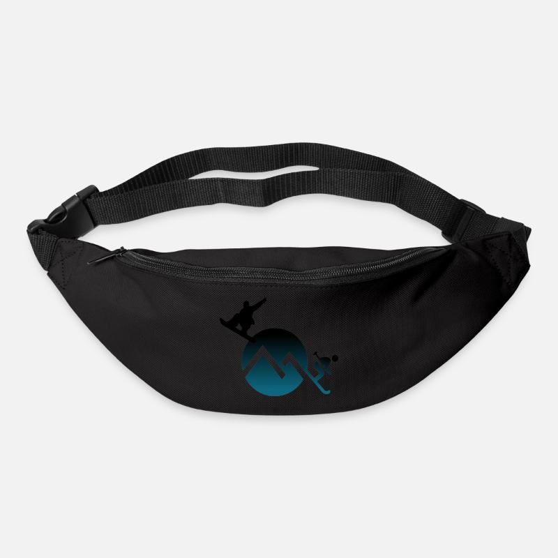 Entre snow et ski - Sac banane - noir
