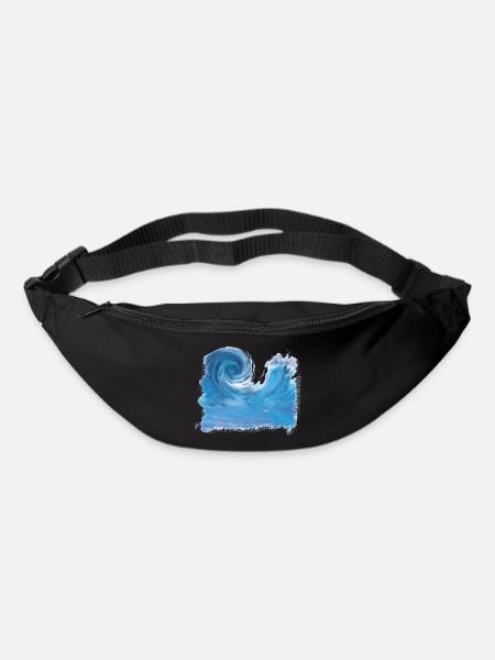Welle Grafik - Gürteltasche - Schwarz