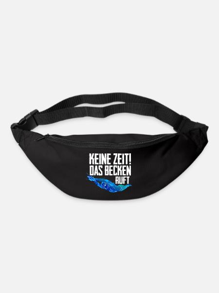 Keine Zeit das Becken ruft Schwimmen Schwimmer - Gürteltasche - Schwarz