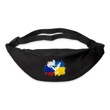Ukraine Russland Konflikt Friedenstaube - Gürteltasche - Schwarz - Vorne