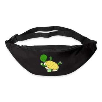 Schildkröte auf dem Rücken - Gürteltasche - Schwarz - Vorne