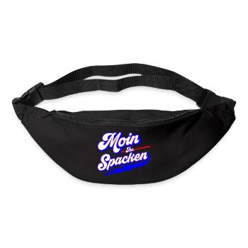 Farben änderbar | Moin ihr Spacken - Gürteltasche - Schwarz - Vorne