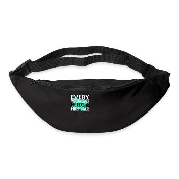 meilleur menuisier amériques blogueur plombier blagues - Sac banane - noir - Devant
