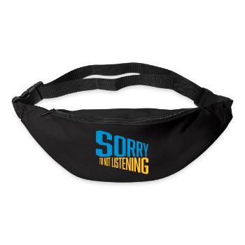 désolé de ne pas écouter - Sac banane - noir - Devant