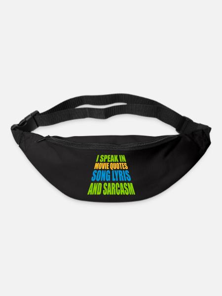 speak lyrics and sarcasm - Bum bag - black