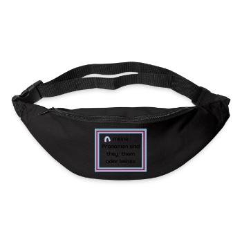 meine Pronomen sind they them - Gürteltasche - Schwarz - Vorne