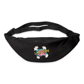 Lautern Allemagne City Font Pop Art Comic - Sac banane - noir - Devant