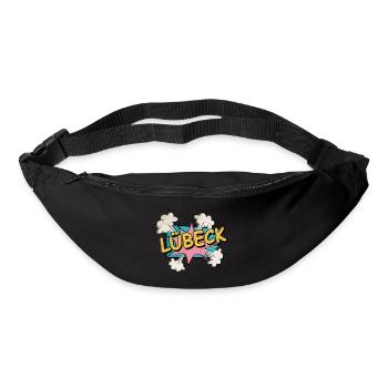 Lübeck Germany City Font Pop Art Comic - Bum bag - black - Front
