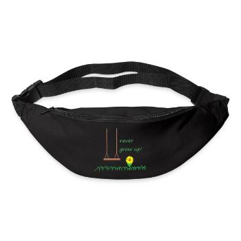 never grow up! - Gürteltasche - Schwarz - Vorne