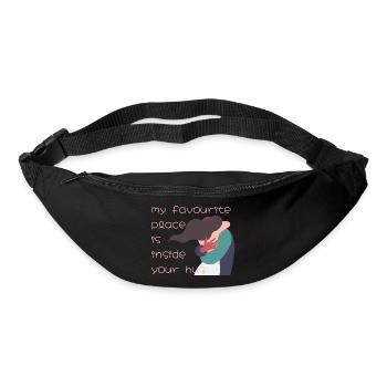 Mein Lieblingsort ist in deiner Umarmung - Gürteltasche - Schwarz - Vorne
