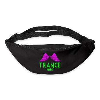 Trance-Musik-Flügel-Logo - Gürteltasche - Schwarz - Vorne