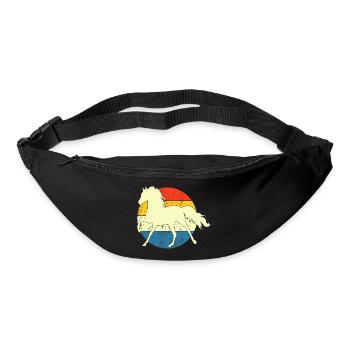Vintage Retro Horse Sunset For Horse Lovers - Bum bag - black - Front