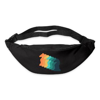 Vintage Game Chess - Bum bag - black - Front