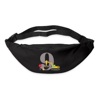 9th anniversary excavator - Bum bag - black - Front