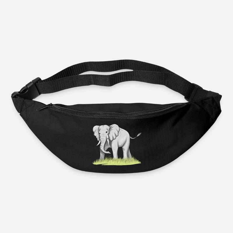 Elefant - Gürteltasche - Schwarz