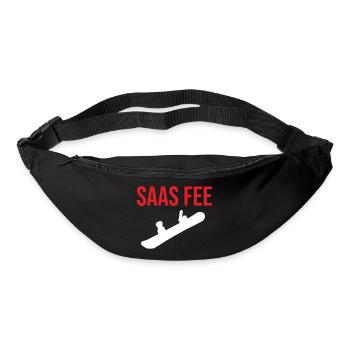 Saas Fee Snowboard Pullover für Snowboard Fee - Gürteltasche - Schwarz - Vorne