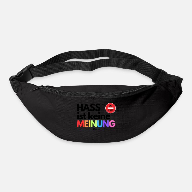HASS ist keine MEI Facebook Post - Gürteltasche - Schwarz