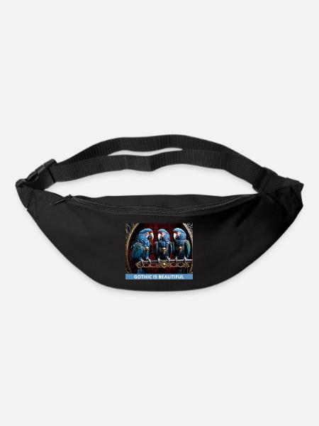 Gothic Blue Parrots - Bum bag - black
