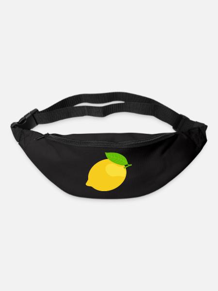 Zitrone - Gürteltasche - Schwarz