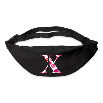 Letter x kisses - Bum bag - black - Front
