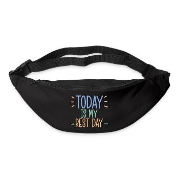 Today Is My Rest Day 4 - Gürteltasche - Schwarz - Vorne