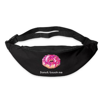 Donut touch me white funny pixel - Gürteltasche - Schwarz - Vorne