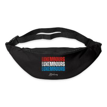 Drapeau du Luxembourg, fierté luxembourgeoise - Sac banane - noir - Devant