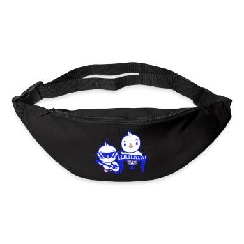 2 Chicks Birds Ducks Ribbon Cute Two Friends Team - Bum bag - black - Front
