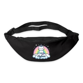 Ayleen Name Vorname Einhornkatze - Gürteltasche - Schwarz - Vorne