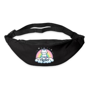Agnes Name Vorname Einhornkatze - Gürteltasche - Schwarz - Vorne