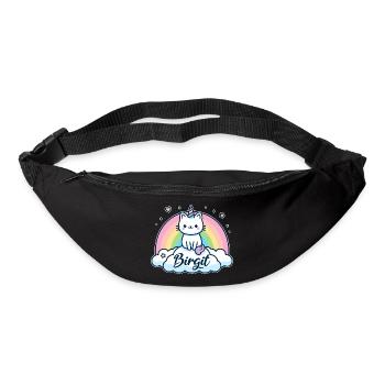 Birgit Name Vorname Einhornkatze - Gürteltasche - Schwarz - Vorne