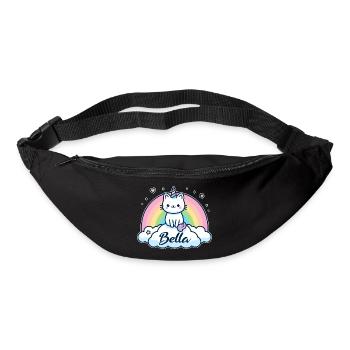 Bella Name Vorname Einhornkatze - Gürteltasche - Schwarz - Vorne