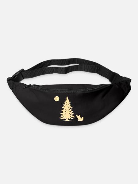 Fuchs im Wald - Geschenkidee - Gürteltasche - Schwarz