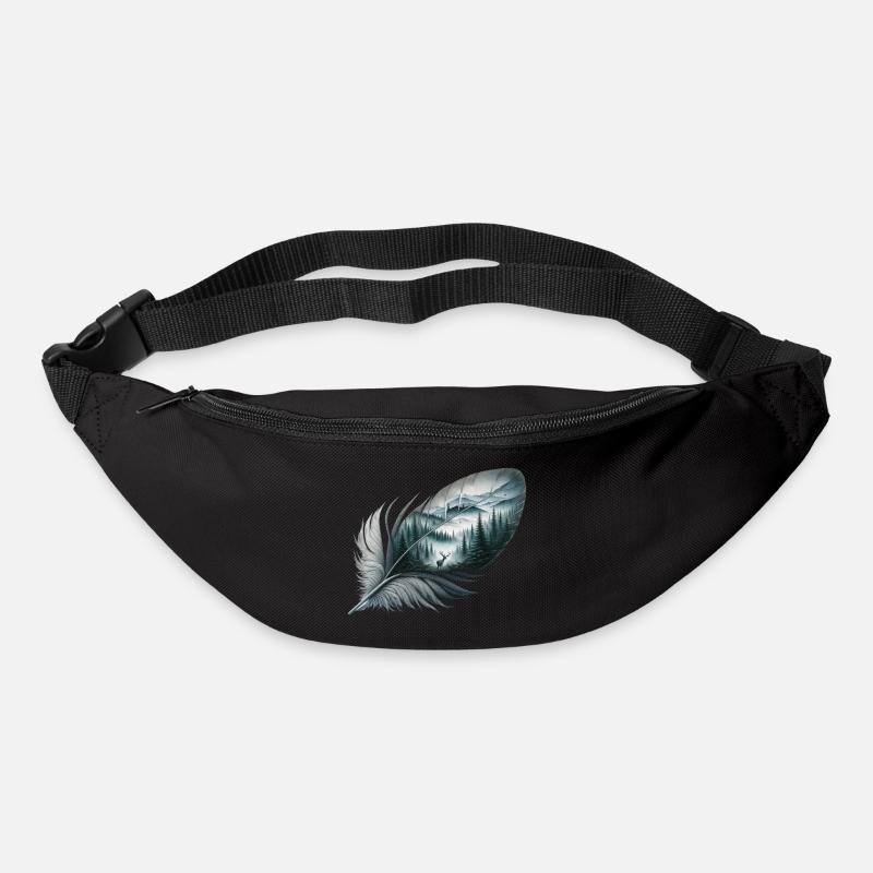 Plume de la faune - Sac banane - noir