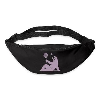 Faultier Tennis Tennisspieler Ball Horn Silhouette - Gürteltasche - Schwarz - Vorne