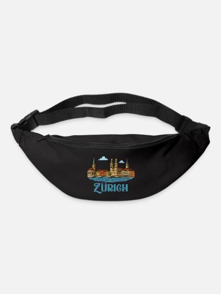 zuerich stadt city - Gürteltasche - Schwarz