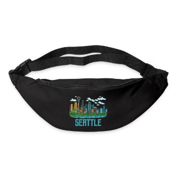 seattle stadt - Gürteltasche - Schwarz - Vorne