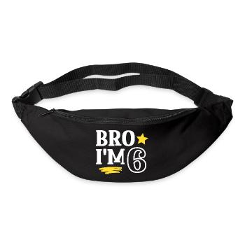 Frère j’ai 6 ans Drôle Cool Anniversaire - Sac banane - noir - Devant