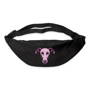 Windhund, Galgo - Gürteltasche - Schwarz - Vorne