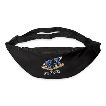 6 7 Six Seven Snowboard Meme - Sac banane - noir - Devant